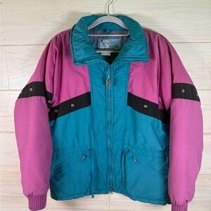 Vintage 80’s Skimo by Susie’s Casuals Size Medium Pink & Blue Jacket